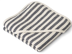 Liewood stripe classic navy/sandy hooded towel Caro